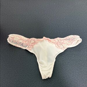 Lace Trim Cream Panties